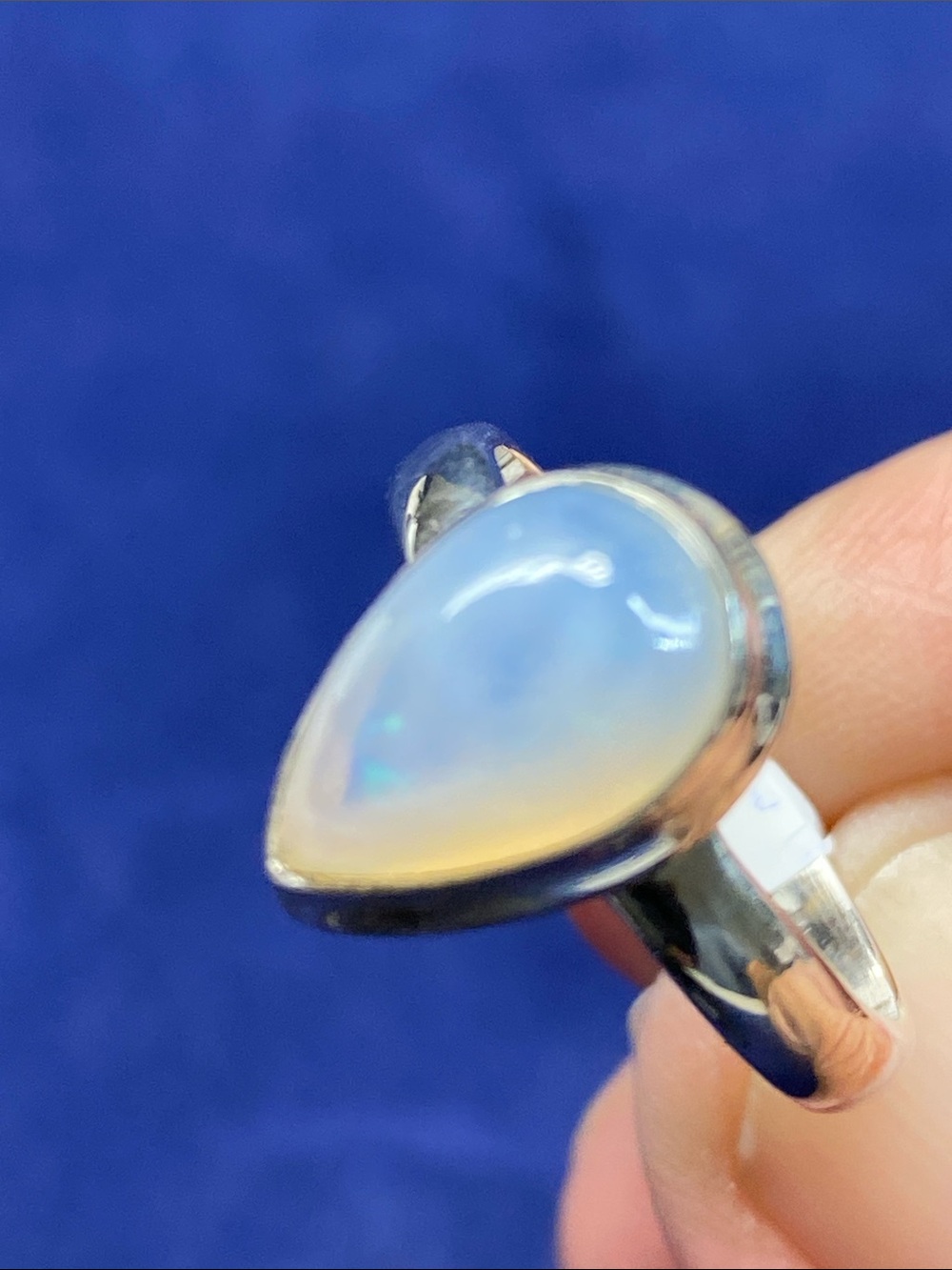 ETHIOPIAN OPAL RING SIZE 7 IN SOLID STERLING SILVER 925 - Picture 7 of 7